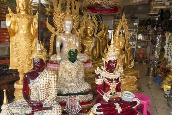 Una Tienda Fábrica Calle Buddha Banglamphu Ciudad Bangkok Tailandia Tailandia —  Fotos de Stock