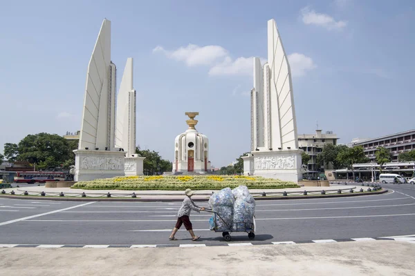 Monument Démocratie Dans Ville Bangkok Thaïlande Thaïlande Bangkok Novembre 2017 — Photo