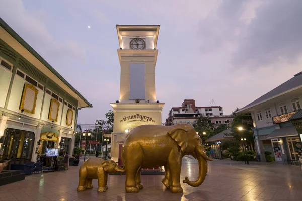 Torre Relógio Asiatique Riverfront Nightmarket Cidade Bangkok Tailândia Tailândia Bangkok — Fotografia de Stock