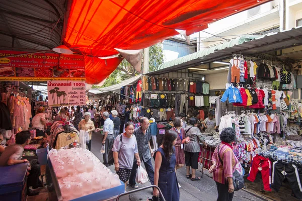 Gatan Marknaden Wang Lang Thonburi Staden Bangkok Thailand Thailand Bangkok — Stockfoto