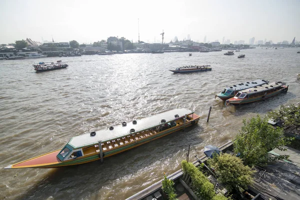 Río Chao Phraya Bangkok Noi Ciudad Bangkok Tailandia Tailandia Bangkok — Foto de Stock