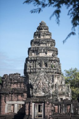 Khmer Tapınağı kalıntıları Provinz Nakhon Ratchasima Tayland Isan içinde Phimai şehir içinde Phimai Festivali'nde Phimai tarihi park. Tayland, Phimai, Kasım, 2017.