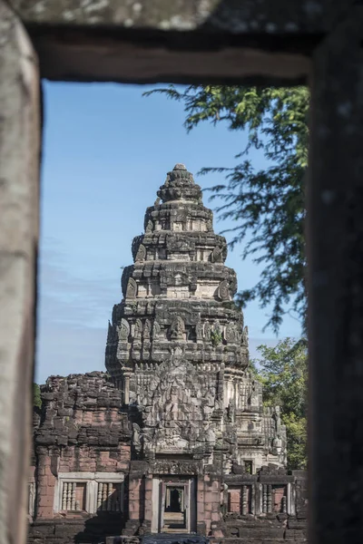 Khmer Tapınağı kalıntıları Provinz Nakhon Ratchasima Tayland Isan içinde Phimai şehir içinde Phimai Festivali'nde Phimai tarihi park. Tayland, Phimai, Kasım, 2017.