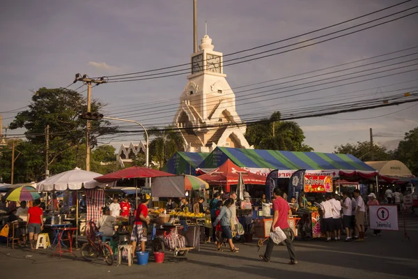 Clock Tower Streetmarket Phimai Festival Town Phimai Provinz Nakhon Ratchasima — Stock Photo, Image