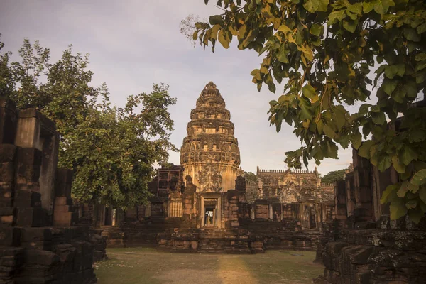 Ruínas Templo Khmer Parque Histórico Phimai Festival Phimai Cidade Phimai — Fotografia de Stock