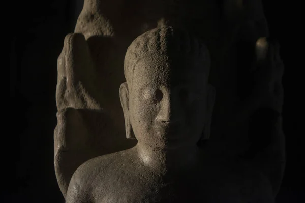 Het Beeld Van Koning Jayavarman Vlll Khmer Tempel Ruïnes Van — Stockfoto