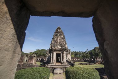 Khmer Tapınağı kalıntıları Provinz Nakhon Ratchasima Tayland Isan içinde Phimai şehir içinde Phimai Festivali'nde Phimai tarihi park. Tayland, Phimai, Kasım, 2017