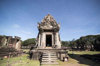Khmer Tapınağı kalıntıları Provinz Nakhon Ratchasima Tayland Isan içinde Phimai şehir içinde Phimai Festivali'nde Phimai tarihi park. Tayland, Phimai, Kasım, 2017