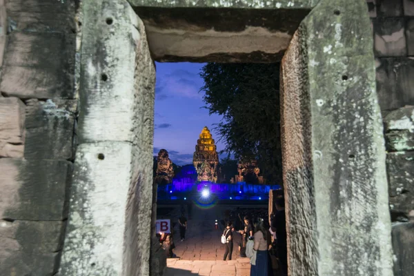 Руины Кхмерского Храма Исторического Парка Пхимай Фестивале Пхимай Городе Пхимай — стоковое фото