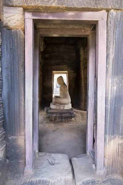 Skulpturen Kung Jayavarman Vlll Khmer Tempelruinerna Den Phimai Historical Parken — Stockfoto