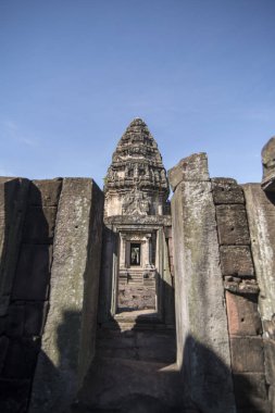 Khmer Tapınağı kalıntıları Provinz Nakhon Ratchasima Tayland Isan içinde Phimai şehir içinde Phimai Festivali'nde Phimai tarihi park. Tayland, Phimai, Kasım, 2017
