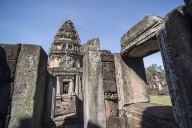 Khmer Tapınağı kalıntıları Provinz Nakhon Ratchasima Tayland Isan içinde Phimai şehir içinde Phimai Festivali'nde Phimai tarihi park. Tayland, Phimai, Kasım, 2017