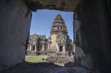Khmer Tapınağı kalıntıları Provinz Nakhon Ratchasima Tayland Isan içinde Phimai şehir içinde Phimai Festivali'nde Phimai tarihi park. Tayland, Phimai, Kasım, 2017