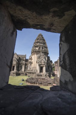 Khmer Tapınağı kalıntıları Provinz Nakhon Ratchasima Tayland Isan içinde Phimai şehir içinde Phimai Festivali'nde Phimai tarihi park. Tayland, Phimai, Kasım, 2017