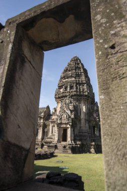 Khmer Tapınağı kalıntıları Provinz Nakhon Ratchasima Tayland Isan içinde Phimai şehir içinde Phimai Festivali'nde Phimai tarihi park. Tayland, Phimai, Kasım, 2017