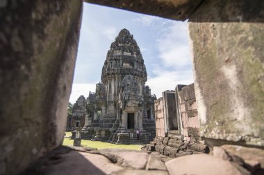 Khmer Tapınağı kalıntıları Provinz Nakhon Ratchasima Tayland Isan içinde Phimai şehir içinde Phimai Festivali'nde Phimai tarihi park. Tayland, Phimai, Kasım, 2017