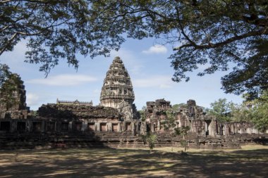 Khmer Tapınağı kalıntıları Provinz Nakhon Ratchasima Tayland Isan içinde Phimai şehir içinde Phimai Festivali'nde Phimai tarihi park. Tayland, Phimai, Kasım, 2017