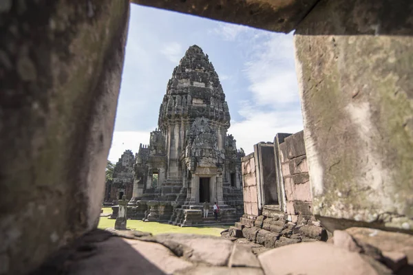 Khmer Ναός Ερείπια Του Phimai Ιστορικού Πάρκου Στο Φεστιβάλ Phimai — Φωτογραφία Αρχείου