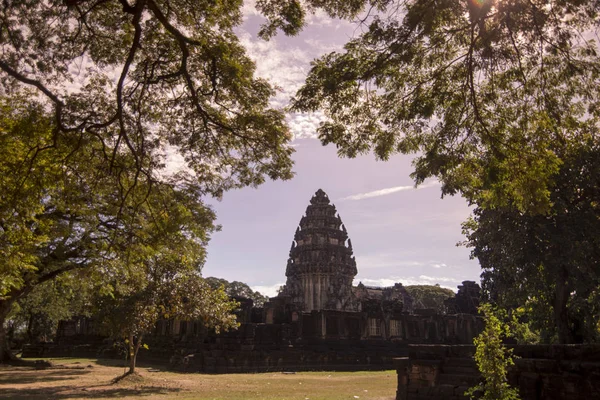 Khmer Ναός Ερείπια Του Phimai Ιστορικού Πάρκου Στο Φεστιβάλ Phimai — Φωτογραφία Αρχείου