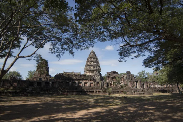 Las Ruinas Del Templo Khmer Del Parque Histórico Phimai Festival — Foto de Stock