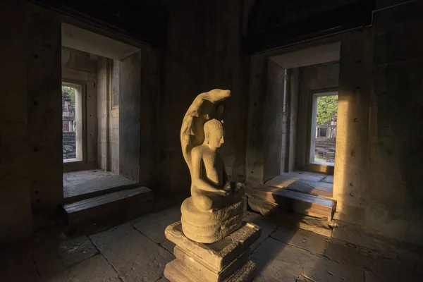 Skulpturen Kung Jayavarman Vlll Khmer Tempelruinerna Den Phimai Historical Parken — Stockfoto