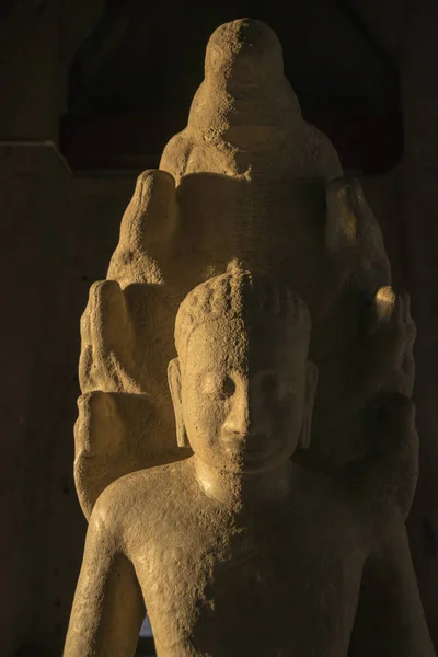 Sculpture King Jayavarman Vlll Atthe Khmer Temple Ruins Phimai Historical — Stock Photo, Image