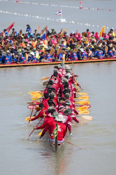 Traditionnelle Longboat Race Rivière Khlong Chakarai Dans Ville Phimai Dans — Photo