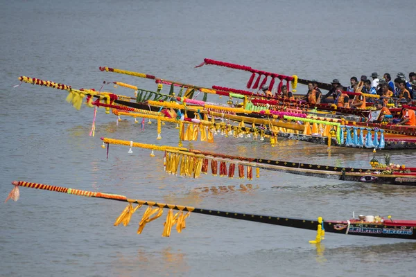 Tradizionale Longboat Race Presso Fiume Khlong Chakarai Nella Città Phimai — Foto Stock