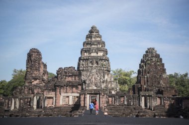 Khmer Tapınağı kalıntıları Provinz Nakhon Ratchasima Tayland Isan içinde Phimai şehir içinde Phimai Festivali'nde Phimai tarihi park. Tayland, Phimai, Kasım, 2017