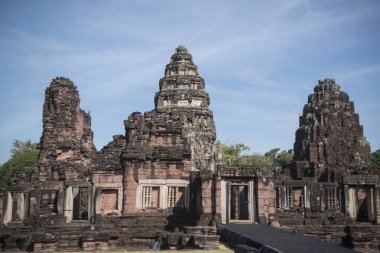 Khmer Tapınağı kalıntıları Provinz Nakhon Ratchasima Tayland Isan içinde Phimai şehir içinde Phimai Festivali'nde Phimai tarihi park. Tayland, Phimai, Kasım, 2017