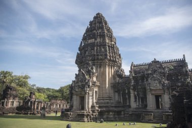 Khmer Tapınağı kalıntıları Provinz Nakhon Ratchasima Tayland Isan içinde Phimai şehir içinde Phimai Festivali'nde Phimai tarihi park. Tayland, Phimai, Kasım, 2017