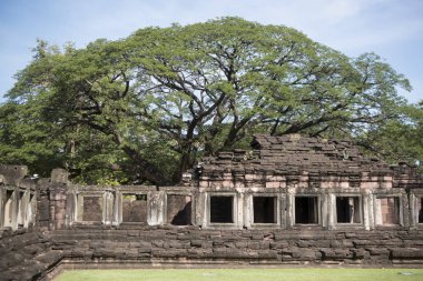 Khmer Tapınağı kalıntıları Provinz Nakhon Ratchasima Tayland Isan içinde Phimai şehir içinde Phimai Festivali'nde Phimai tarihi park. Tayland, Phimai, Kasım, 2017