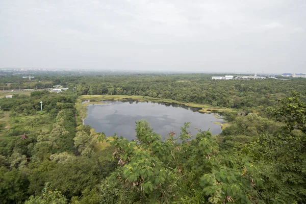 View Lake Wat Suphatbophit City Buriram Province Buri Ram Isan — Stock Photo, Image