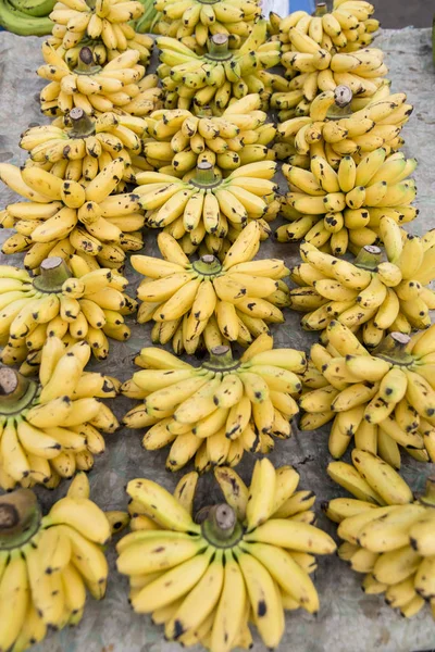 Bananas Mercado Alimentos Cidade Satuek Norte Cidade Buri Ram Isan — Fotografia de Stock