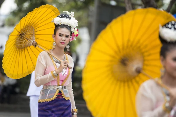 Traditional Thai Dance Tradititional Longboat Race Mun River Town Satuek — Stock Photo, Image