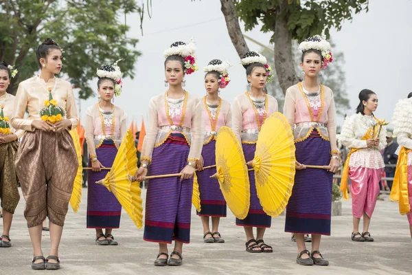 Dança Tailandesa Tradicional Tradicional Longboat Race Rio Mun Cidade Satuek — Fotografia de Stock