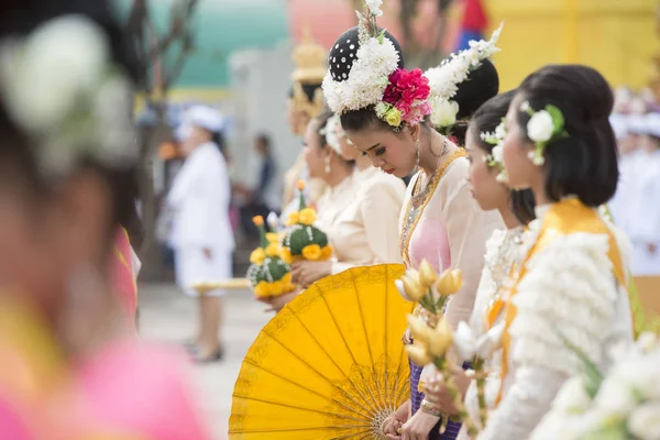 Danza Tailandesa Tradicional Tradicional Longboat Race Río Mun Ciudad Satuek — Foto de Stock