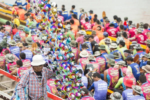 Tradititional Longboat Race Mun River Town Satuek North City Buri — Stock Photo, Image