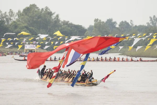 Das Traditionelle Langbootrennen Auf Dem Mun Fluss Der Stadt Satuek — Stockfoto