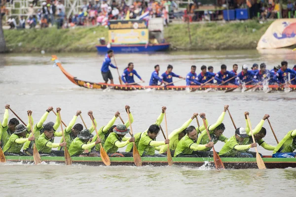 Das Traditionelle Langbootrennen Auf Dem Mun Fluss Der Stadt Satuek — Stockfoto