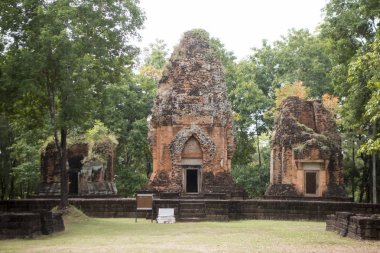 Khmer Tapınağı saldırın ku suan taeng, kasaba od yasağı don wai Isan kuzeydoğu Tayland Buri Ram il. Tayland, Buriram, Kasım, 2017