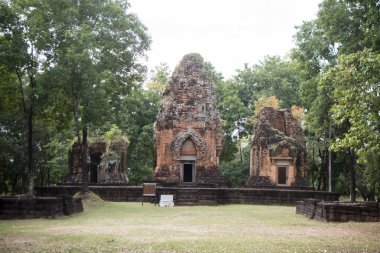 Khmer Tapınağı saldırın ku suan taeng, kasaba od yasağı don wai Isan kuzeydoğu Tayland Buri Ram il. Tayland, Buriram, Kasım, 2017