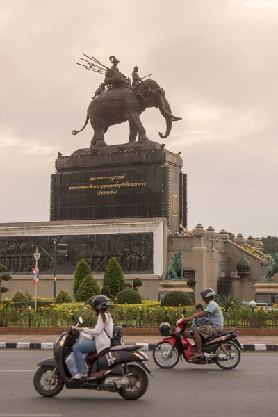 Král Rama Památník Centru Města Buriram Provincii Buri Ram Isan — Stock fotografie