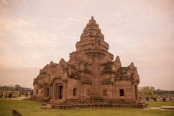 Ricreato Tempio Khmer Del Castello Buriram Nella Città Buriram Nella — Foto Stock