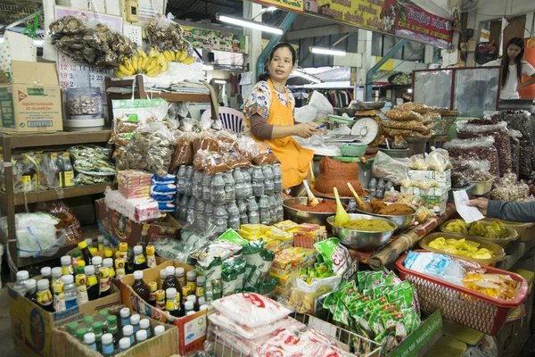 Kryddor Och Curry Marketstreet Livsmedelsmarknaden Staden Buri Ram Isan Nordöstra — Stockfoto