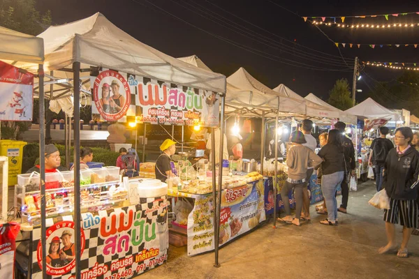 Nightmarket Marketstreet City Buri Ram Isan Northeast Thailand Thailand Buriram — Stock Photo, Image