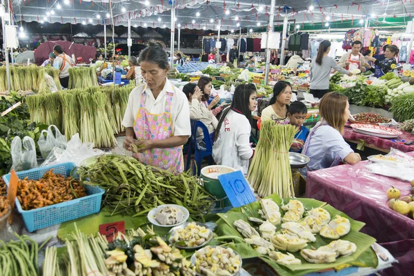 Verduras Mercado Mercado Alimentos Ciudad Buri Ram Isan Noreste Tailandia —  Fotos de Stock
