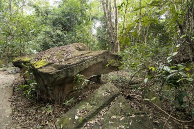 eski taş ocağı Khmer, şehir yasak Kruat, Buriram şehir Isan kuzeydoğu Tayland Buri Ram eyaletinin güneyinde. Tayland, Buriram, Kasım, 2017.