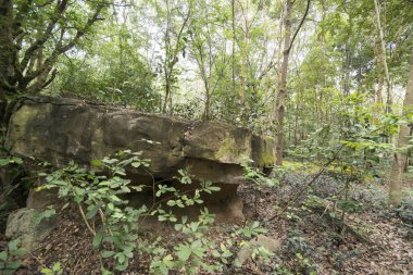 eski taş ocağı Khmer, şehir yasak Kruat, Buriram şehir Isan kuzeydoğu Tayland Buri Ram eyaletinin güneyinde. Tayland, Buriram, Kasım, 2017.