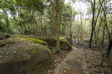 eski taş ocağı Khmer, şehir yasak Kruat, Buriram şehir Isan kuzeydoğu Tayland Buri Ram eyaletinin güneyinde. Tayland, Buriram, Kasım, 2017.